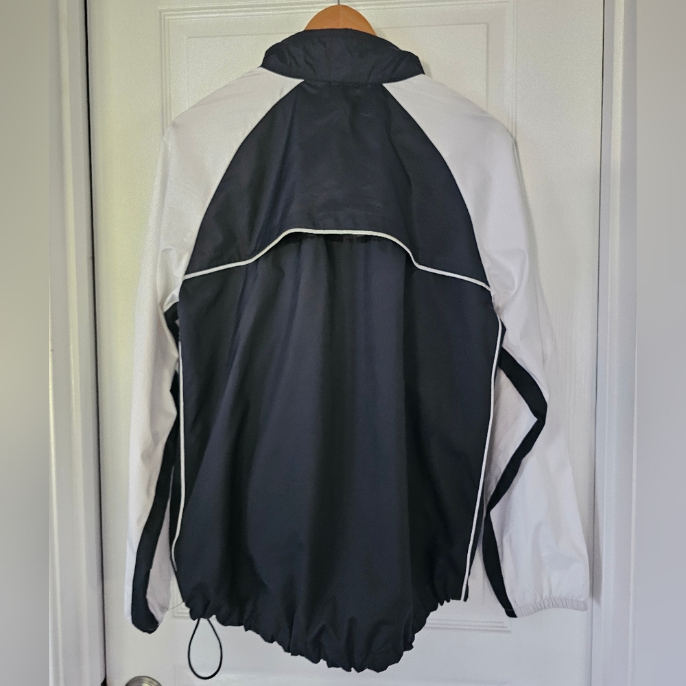 Nike Black and White Windbreaker Jacket with Reflective Trim - Picture 2 of 4